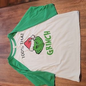 Super soft- Girls XL- 3 quarter length- Grinch- Christmas Tee.